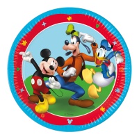 Assiettes bleues Mickey Mouse 23 cm - 8 pcs.