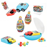 Œuf Turbo avec voiture et bonbons - 10 g