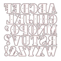 Alphabet et symboles découpés en majuscule Zag - Misskuty - 30 unités
