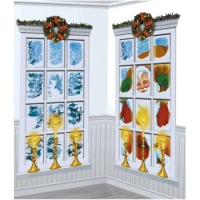 Murale de fenêtre décorative de Noël