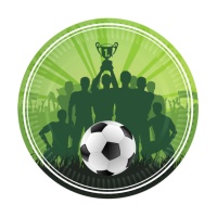 Assiettes de football Champion 18 cm - 8 pièces