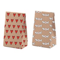 Enveloppe cadeau 14 x 11,5 x 6,7 cm avec messages d'amour - 4 pcs.