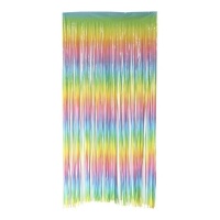Rideau décoratif multicolore pastel 2,00 x 1,00 m