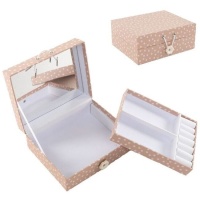 Boîte à bijoux avec compartiments Basics rose
