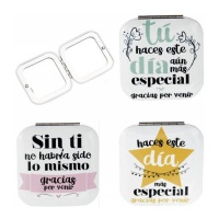 Miroir avec phrases assorties - 1 pc.