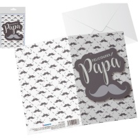 Carte de voeux Papa Moustache