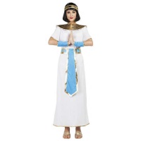Costume égyptien avec ceinture bleue pour femmes