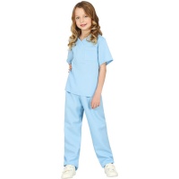 Costume d'infirmière bleu classique pour enfants