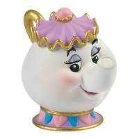 La Belle et la Bête 7cm Mrs. Potts cake topper - 1 pc.