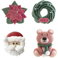 Figurines de sucre de Noël assorties - Dekora - 48 unités