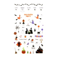 Autocollants Halloween formes et motifs assortis - 1 feuille