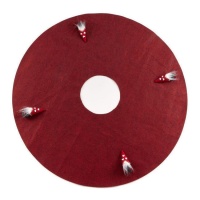 Support pour arbre avec gnomes rouges 90 x 0,5 cm