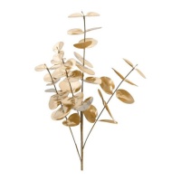 Branche d'Eucalyptus décorative dorée avec paillettes 60 cm - 1 unité