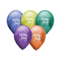Ballons en latex 30 cm - Ballons Clown - 25 pièces - Happy Happy day - couleurs assorties