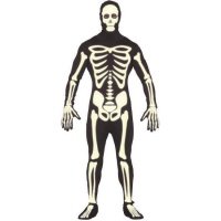Costume de squelette phosphorescent pour homme