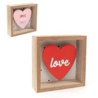 Décoration murale en forme de coeur assorti 13 cm - 1 pc.