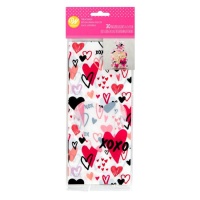 Sachets de bonbons de la Saint-Valentin 10 x 24 cm - Wilton - 30 unités