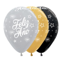 Ballons en latex Bonne Année 30 cm - Sempertex - 12 pcs.