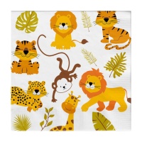 Serviettes de table Happy Jungle 16,5 x 16,5 cm - 16 pcs.