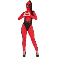 Costume anti-héros rouge pour femmes