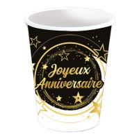 verres étoiles joyeux aniversaire - 6 pièces