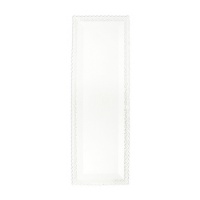 Plateau rectangulaire en plastique blanc de 40 x 13 cm