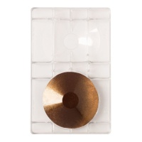 Moule à plaque de chocolat rond et large - Decora - 2 cavités