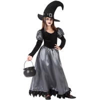 Costume de sorcière à jupe argentée pour filles