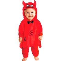 Costume de petit diable rouge avec noeud papillon pour bébé