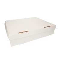 Boîte pour 24 petits gâteaux blancs 45 x 38,5 x 10,5 cm - FunCakes - 10 pcs.