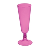 Verre à champagne en plastique rose de 150 ml - The Sarao Factory - 4 unités