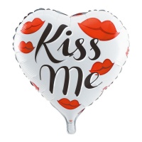 Kiss me - ballon coeur de 46 cm