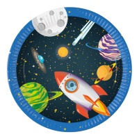 Assiettes galaxie de l'espace 23 cm - 8 pcs.