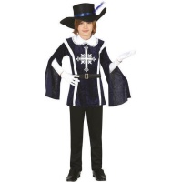 Costume de mousquetaire bleu pour enfants