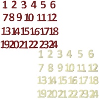 Autocollants numérotés en feutre rouge de 2,5 cm et anneaux de 2,5 cm