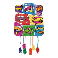 Piñata de superhéros de bande dessinée de 28 x 33 cm