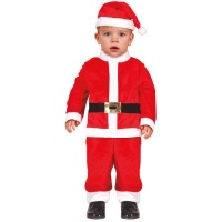 Costume de Père Noël avec chapeau et ceinture pour bébé