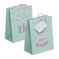 Happy Birthday cake assorted gift bag 45 x 33 cm - 1 pc.