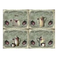 Papier de riz Tea time 29,7 x 42,5 cm - Artis decor - 1 pc.