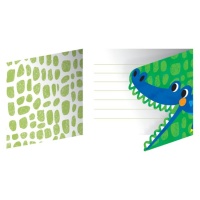 Invitations Crocodile - 8 pcs.