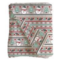 Couverture à motif de bonhomme de neige de 1,50 x 1,25 m