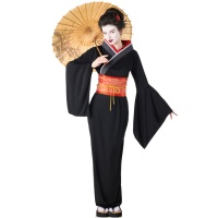 Costume de geisha noire pour femmes