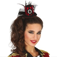 Bandeau mini chapeau rouge et noir