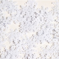 Confettis de flocons de neige blancs métallisés 14g