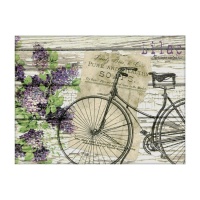 Vieille bicyclette en papier de riz 29,7 x 42,5 cm - Artis decor - 1 pc.