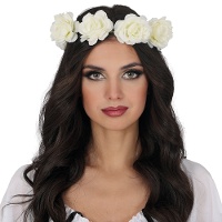 Couronne de roses blanches