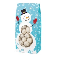 Sac à biscuits ou à bonbons bonhomme de neige 10 x 7,6 x 21,6 cm - Wilton - 3 pcs.