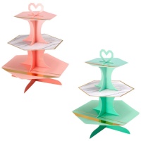 Support polygonal pour petits gâteaux - 1 pc.