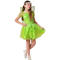 Costume de fée vert vif pour filles