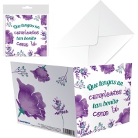 Carte d'anniversaire fleurs